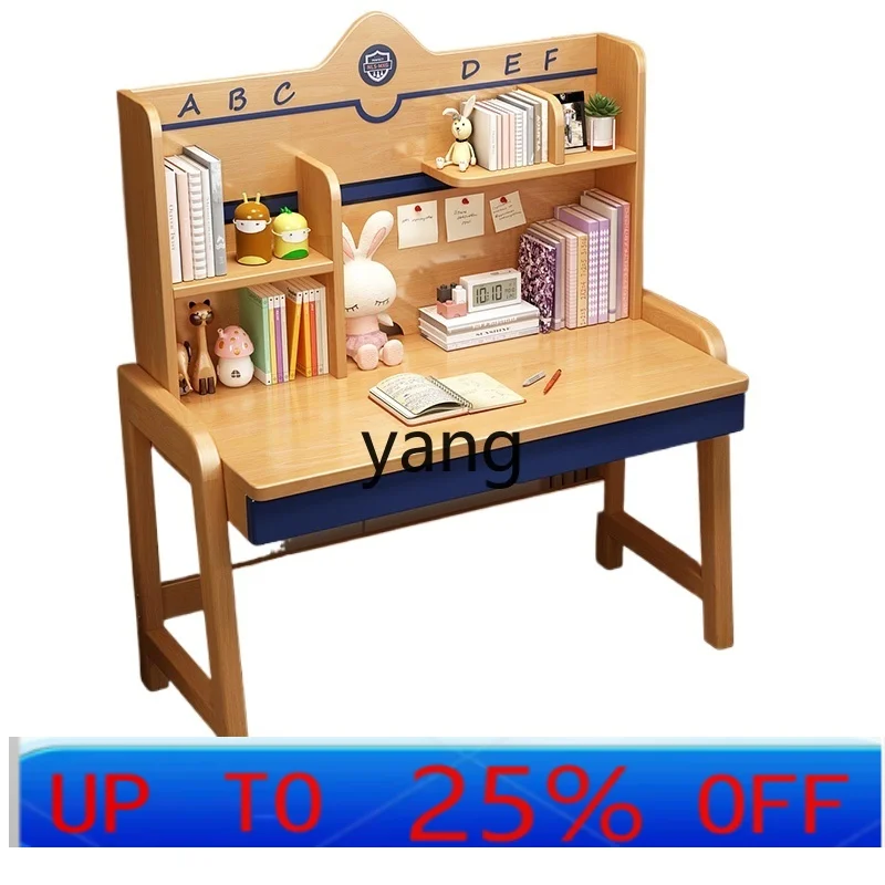CX Children's Home Bookshelf Solid Wood Computer Simple Lifting Writing Desk
