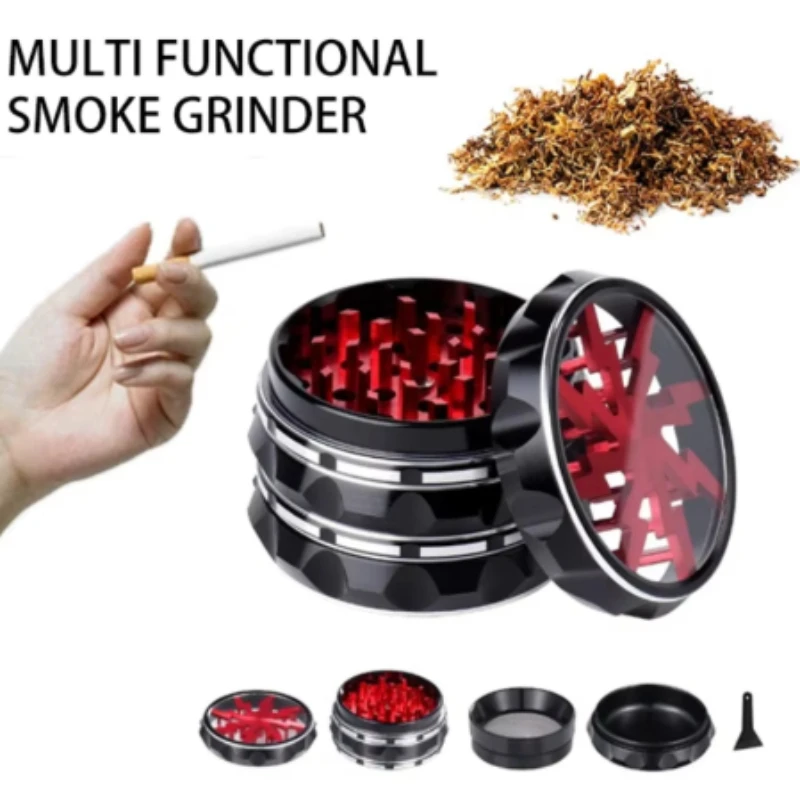 1/2pcs Multi functional grinder Dry Herb Grinder Metal 4-layer Tobacco Grinder Spice Miller Crusher Zinc Alloy Smoke Accessories