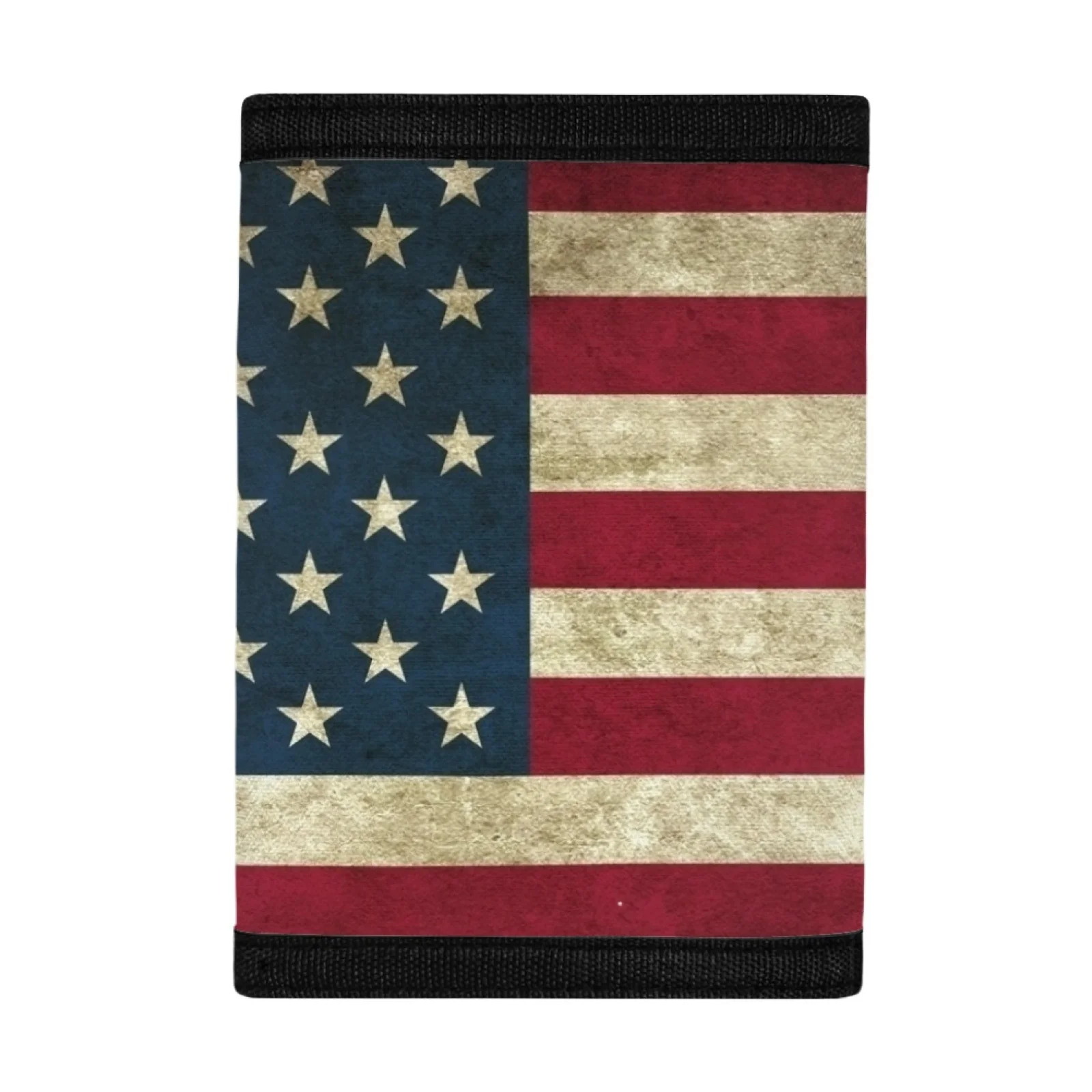 Cute US Flag Print Kids Trifold Casual Wallet Multifunctional Youth Wallets With Coin Pocket And Card Holders For Children Gift