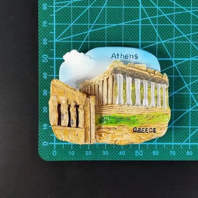 Greek Magnetic Tourism Souvenirs Santorini Island Resin Refrigerator Magnetic Gifts Aegean Sea Home Decorations