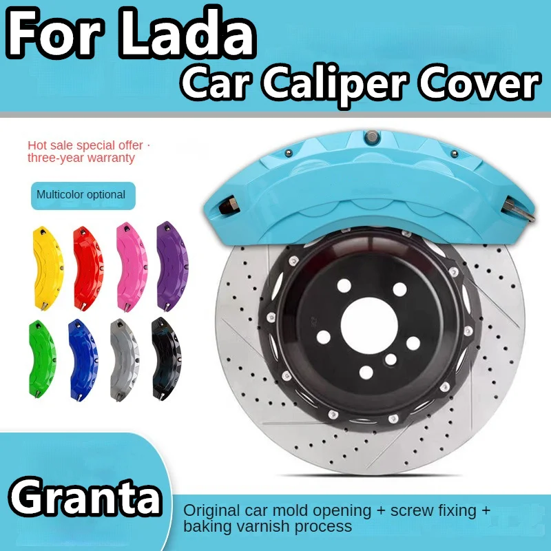 For Lada Granta Brake Caliper Cover Aluminum Alloy Front Rear Wheel Modification Kit