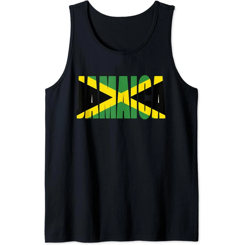 New Design 2024 Jamaica Flag Tank Top For Men Summer Sleeveless T-Shirt Cool 3d Print Jamaican Flags Graphic Vest Street Tees