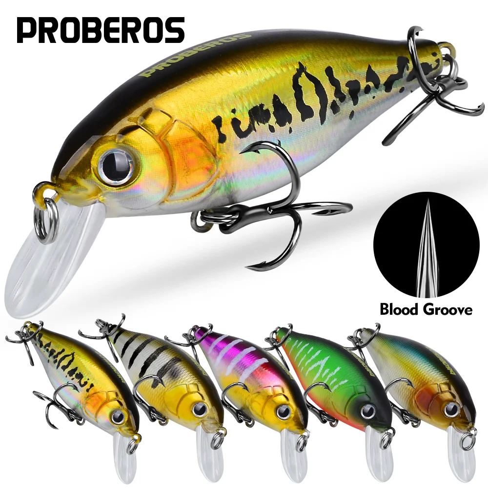 Proberos Angelköder Rock Little Fatty 7,5cm 14g Unterwasser-Biomimetischer Kunstköder mit Blutbehälter und Angelhaken