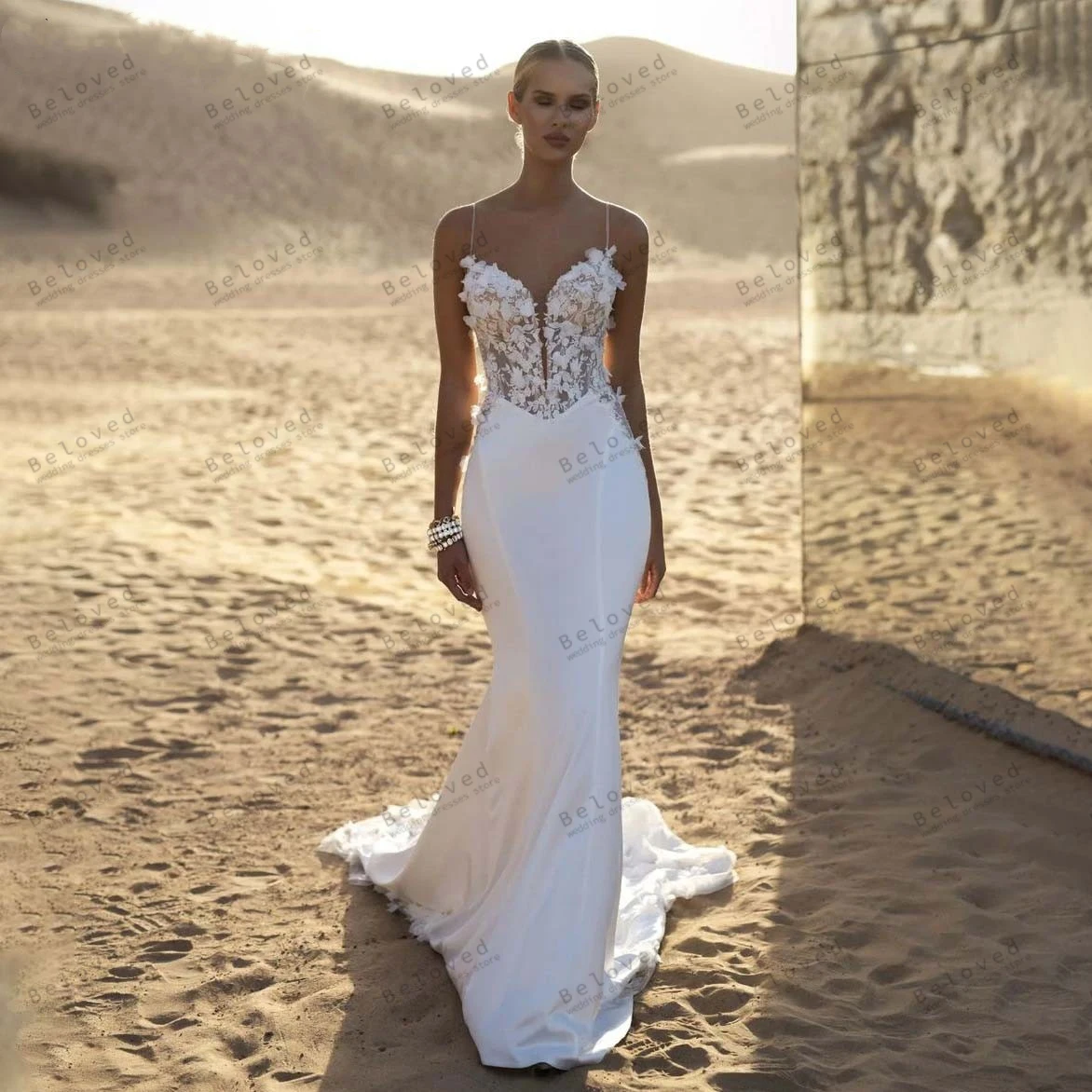 Bohemia Wedding Dresses Graceful Bridal Gowns Sleeveless Robes Sweep Train Glamorous Modern Vestidos De Novia Customized 2025