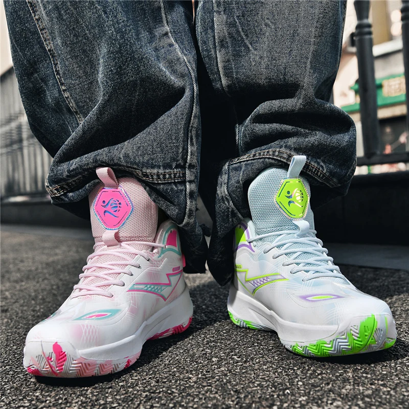 

New Brand Basketball Shoes Men Women High-top Sports Cushioning Hombre Athletic Men Shoes Comfortable Black Sneakers