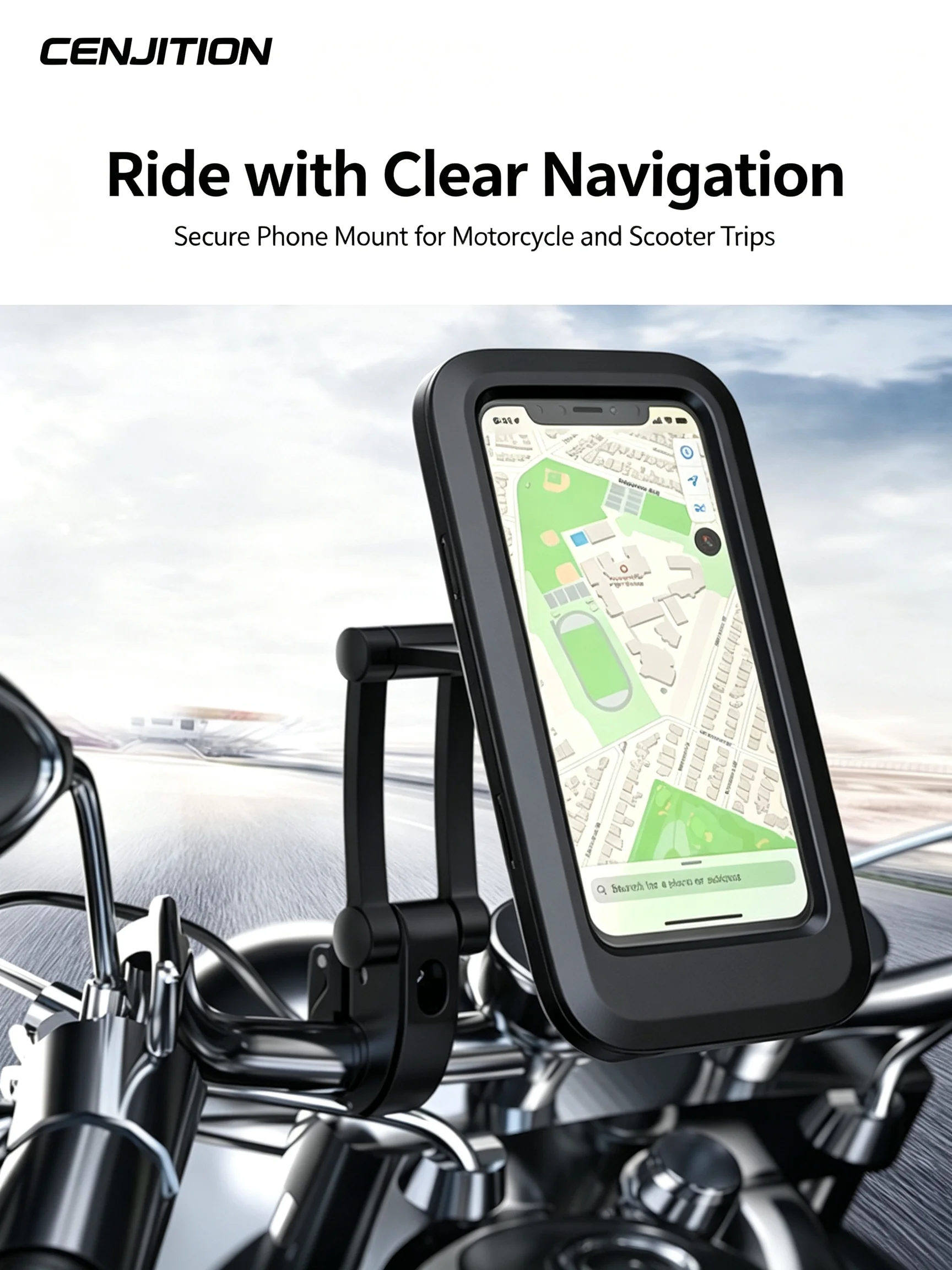 AliExpress NONE CENJITION 1 Pc Waterproof Shockproof Folding Magnetic Touch Screen Mobile Phone Bracket for Motorcycle Bicycle Navigation