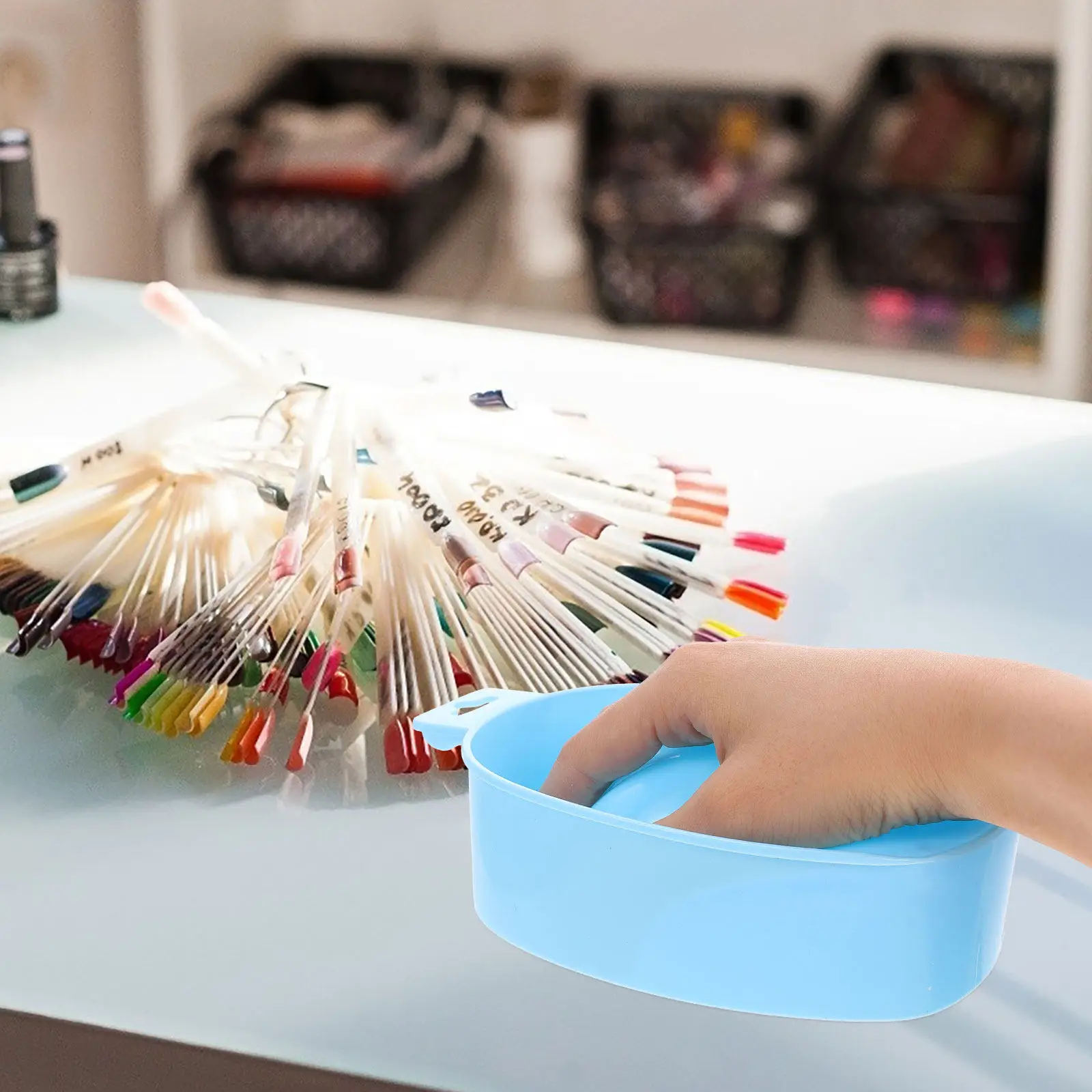 Bol de trempage des ongles en plastique de qualité supérieure, 2 pièces, pour soins des mains, outil de spa, adoucit les cuticules, à utiliser à la maison ou en salon