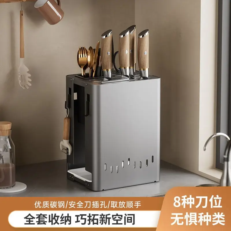 

Multifunctional Kitchen Knife Rack Wallmounted Countertop Model Knife Holder Knife Storage Rack Organization Kitchen Accessories