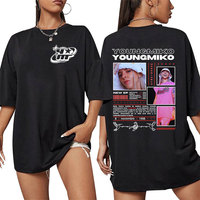 Young Miko Merch New Ep Album T Shirts Men Women Retro High Quality Fashion T-shirt 100% Cotton Oversized Tees Hip Hop Clothing