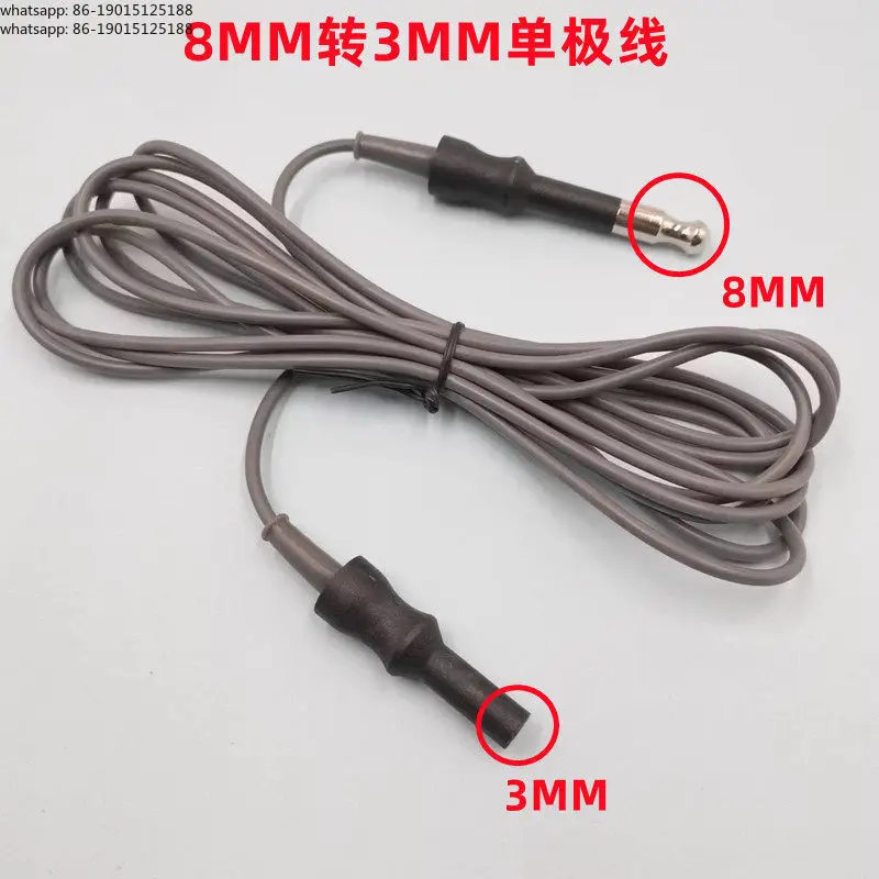 Cable de conexión para bisturí eléctrico de alta frecuencia, cable para gancho eléctrico, cable unipolar para corte y coagulación eléctrica