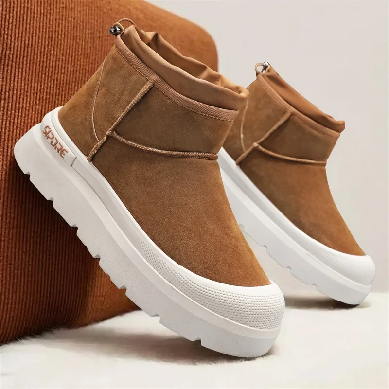 

Fashionable Comfortable Man Boots Winter Men's Casual Shoes Outdoor Anti Slip Wear-resistant Outsole Male Sneakers Vintage Style