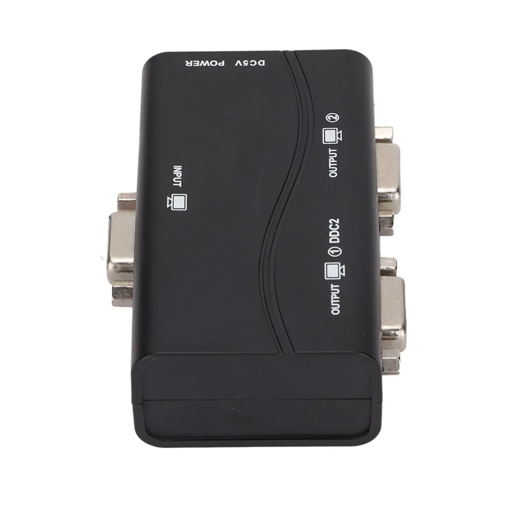 VGA Splitter 2 Port 1920X1440 200MHz 1 in 2 Out VGA Video Splitter for Screen Duplication