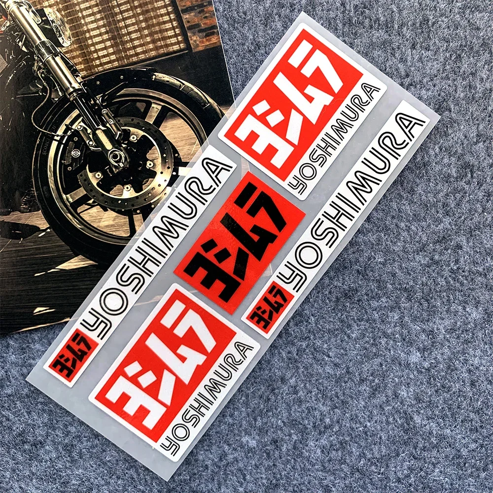 JDM Reflective Vinyl Stickers For Yoshimura Honda Yamaha Kawasaki Motorcycle Helmet Windshield Body Decor Accessories