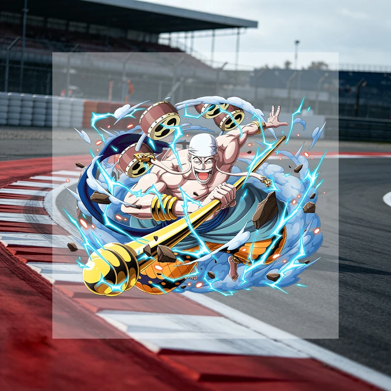Car Stickers Anime Lightning Warrior Vinyl Decal Waterproof Die Cut Removable for Windshield Bike Auto Decor