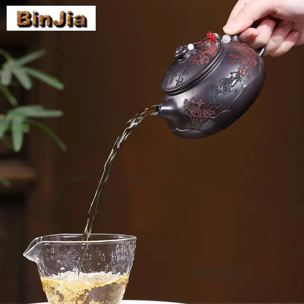 310ml Creative Yixing Purple Clay Teapots Handmade Lotus Eggplant Segments Pot Raw Ore Stone Yellow Mud Tea Infuser Kettle Zisha