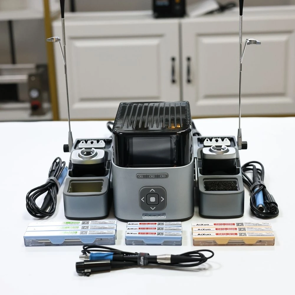 

Aixun T420D 200W Dual Station Soldering Station with T245/T210/T115 Handle, Fast Heating, 2.4" LCD Display