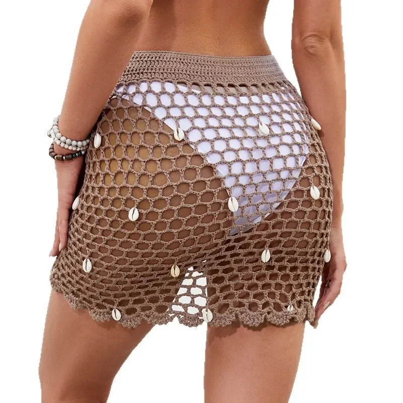 2025 صيف جديد السباحة الشاطئ الجوف خارج الرباط الجبهة التستر تنورة مثير بيكيني تنورة دون القاع #5