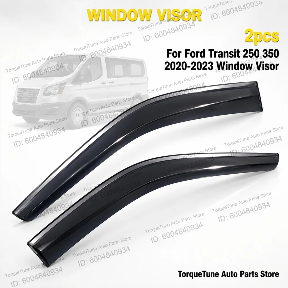 Premium In Channel Direct Fit Easy Installation Durable Window Visor Wind Deflector For Ford Transit 250 350 2020-2023
