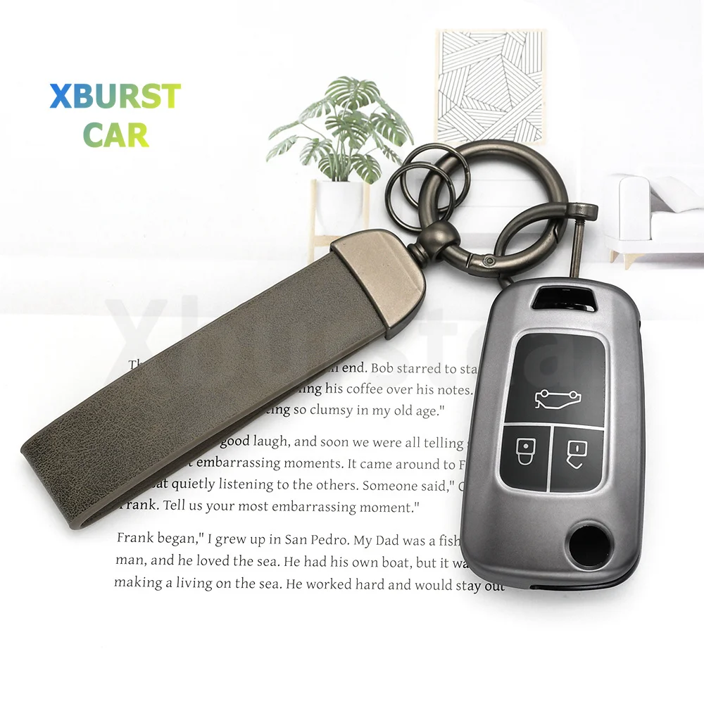 Gun Grey TPU For Chevrolet Trax Sail Captiva Opel Vauxhall Astra Corsa Insignia Mokka Cruze Aveo Malibu Car Flip Key Case Cover