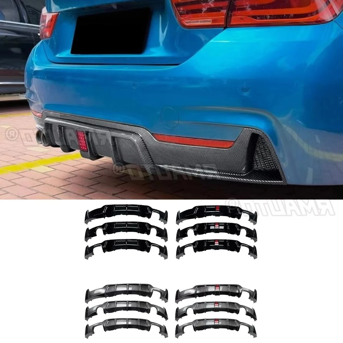 

For BMW 4 Series F32 F33 F36 M Sport 2014-2020 MP Style Car Rear Bumper Spoiler Lip Bumper Guard Protector Cover Accessories