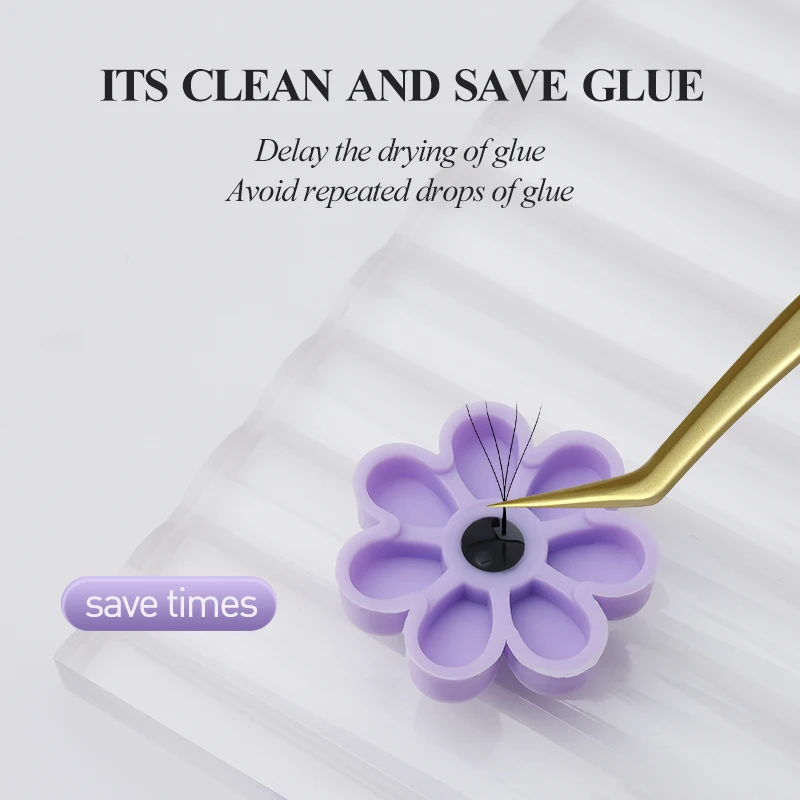 SAKURAHANA Silicone Disposable Glue Ring Cups Diamond-Shaped Cups for Eyelash Extension Supplies, Colored Glue Holder Rings