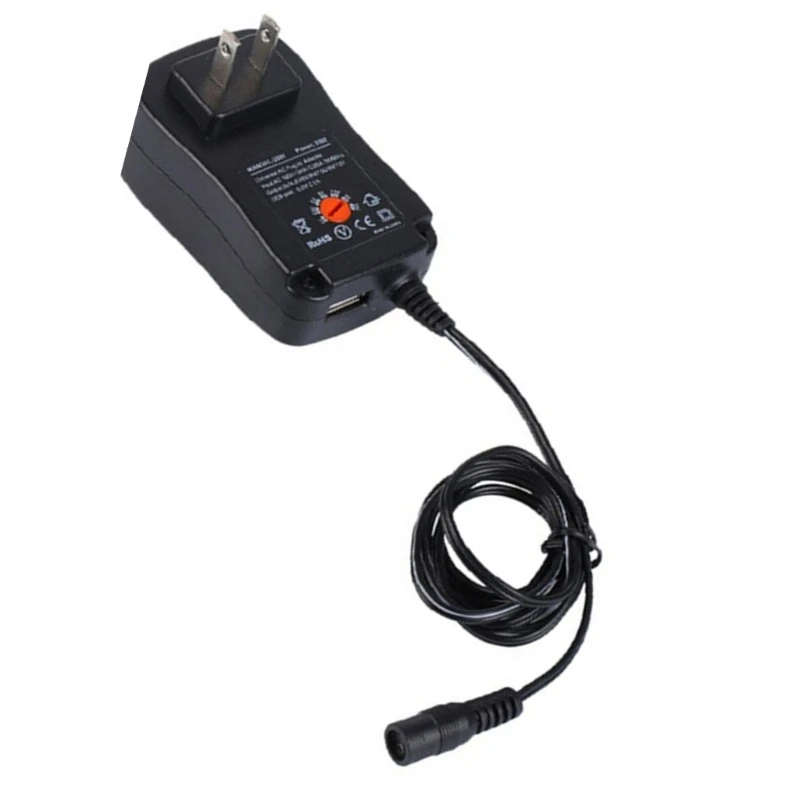 Kompakter Universal-Netzadapter, 6 DC-Stecker, einstellbare Spannung 3 bis 12