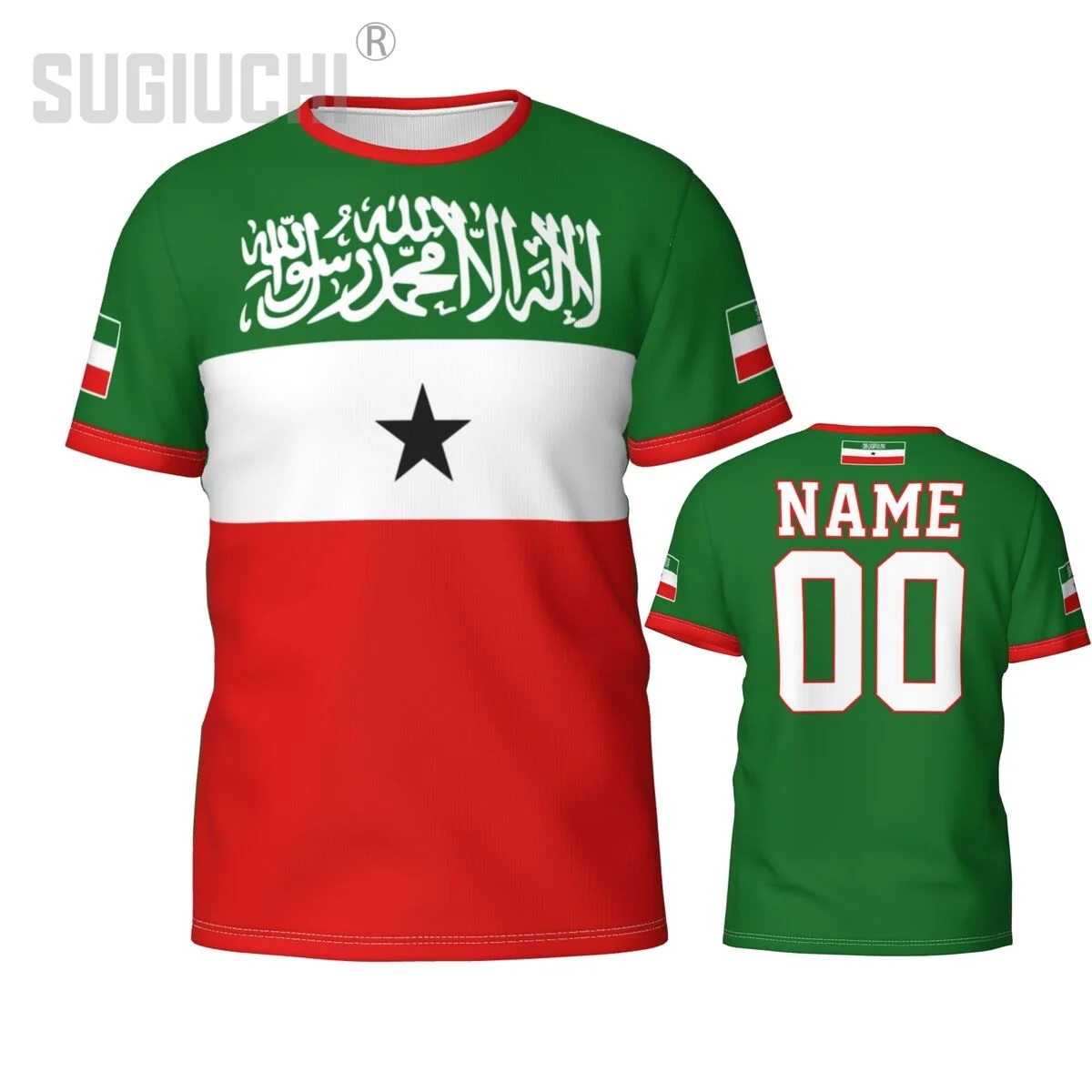 T-shirts personnalisés avec emblème du drapeau de Somaliland, vêtements 3D pour hommes et femmes, cadeau pour les fans de football