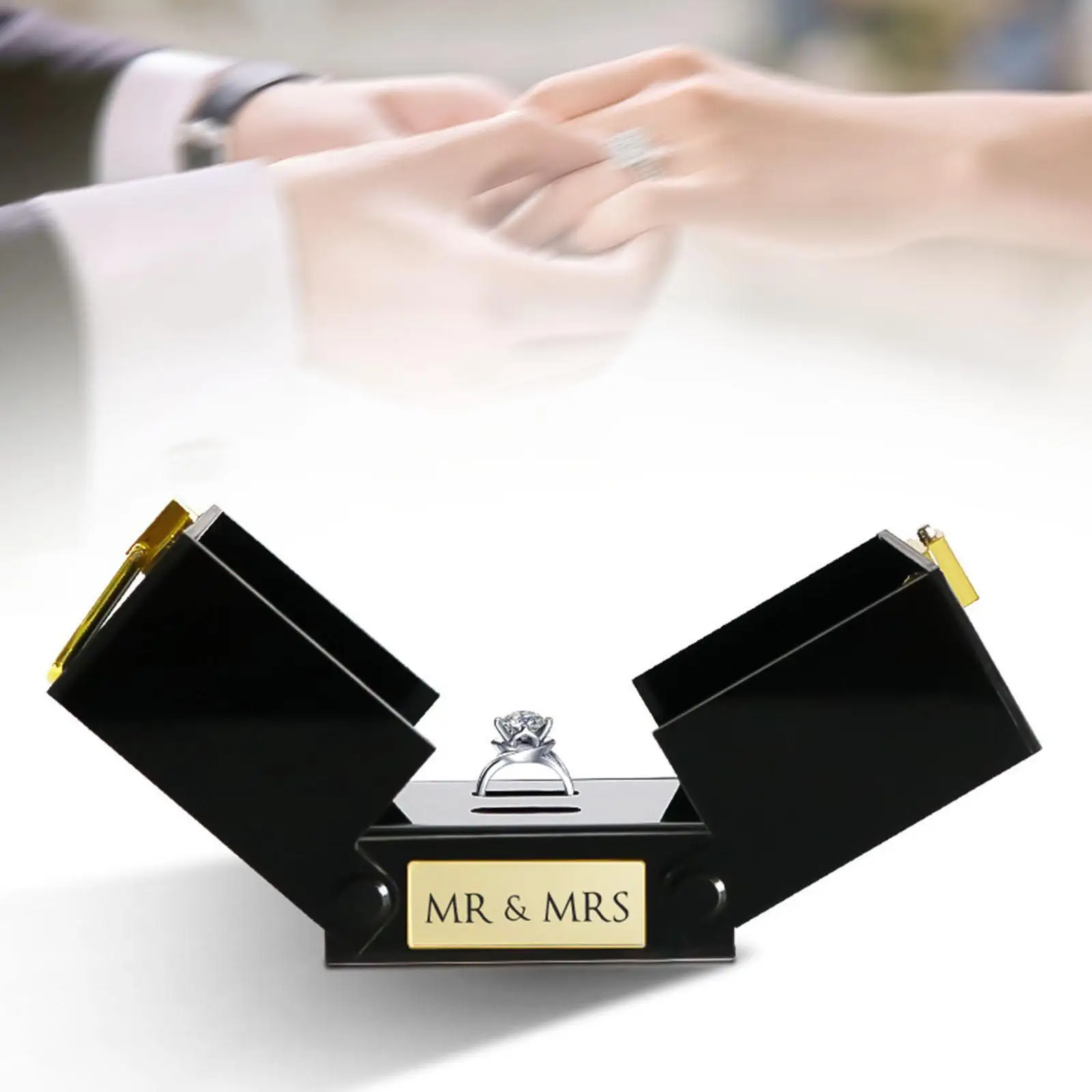 Wedding Ring Box with Lock Portable Wedding Ring Gift Box Marriage Ring