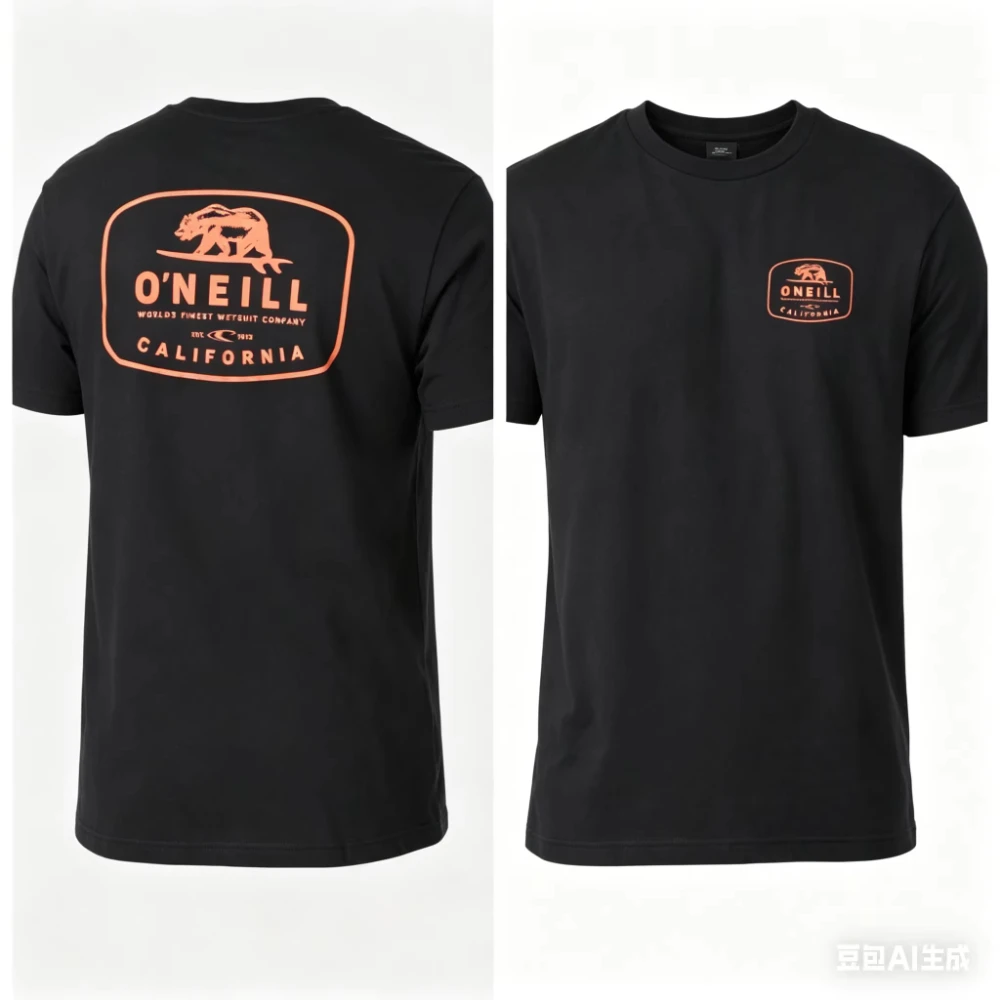 2026 Summer Retro Surf Style T-shirt Adult And Kids Color Striped Rectangle Graphic Front Back Short Sleeve Cotton Tee