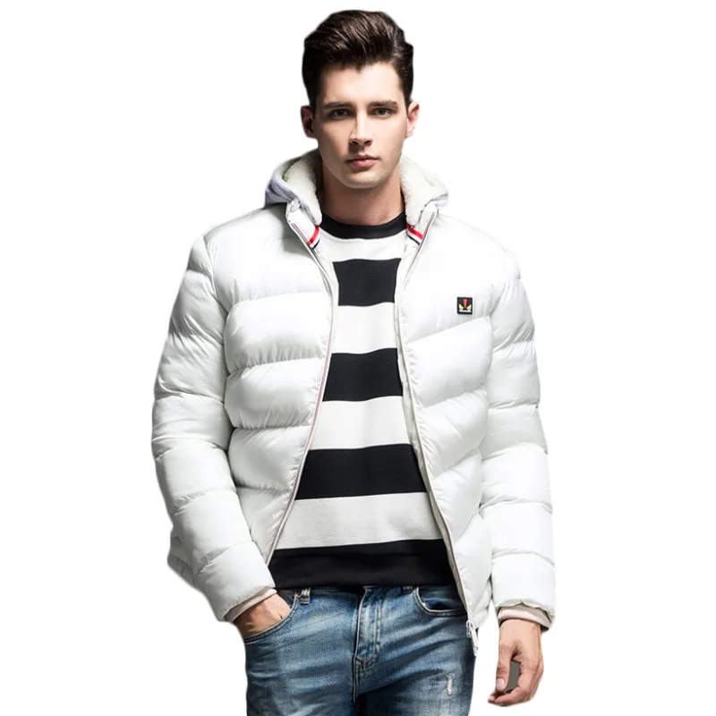 2019 Men's down Jacket Solid Colors Autumn And Winter Jacket Men Hooded Thick Clothing Male Casual Zipper Coats