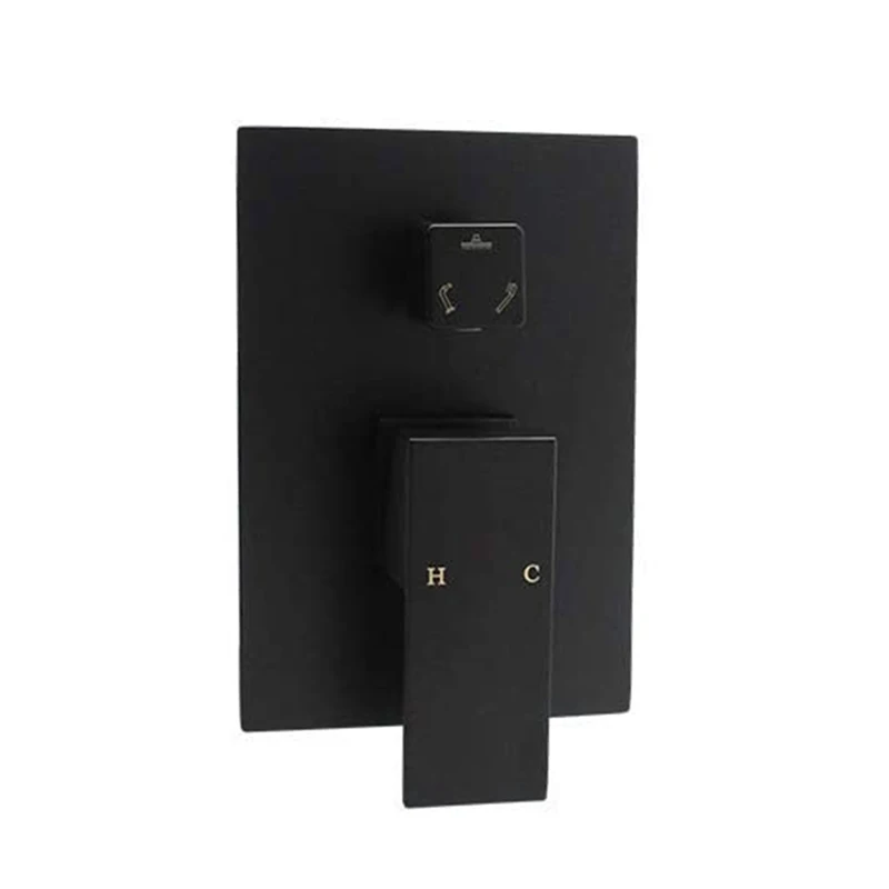 

Rain Shower System Thermostatic Black Copper Brass Shower Mixer Control Diverter Water Valve