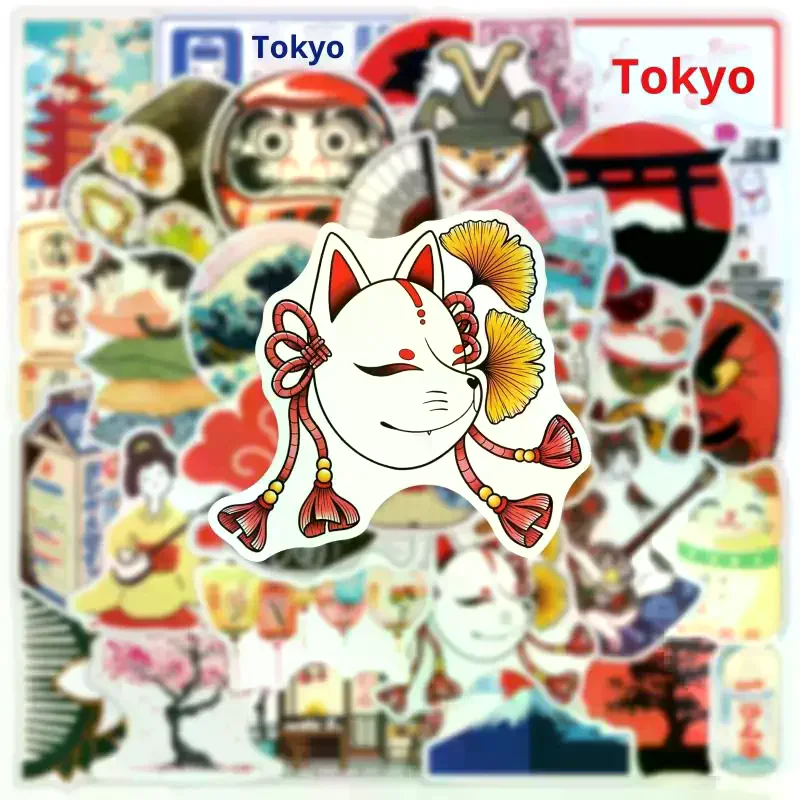 50pcs/set Cartoon Japanese Fresh Graffiti Stickers Creative Waterproof Decoration DIY Computer Notebook Children Stationery