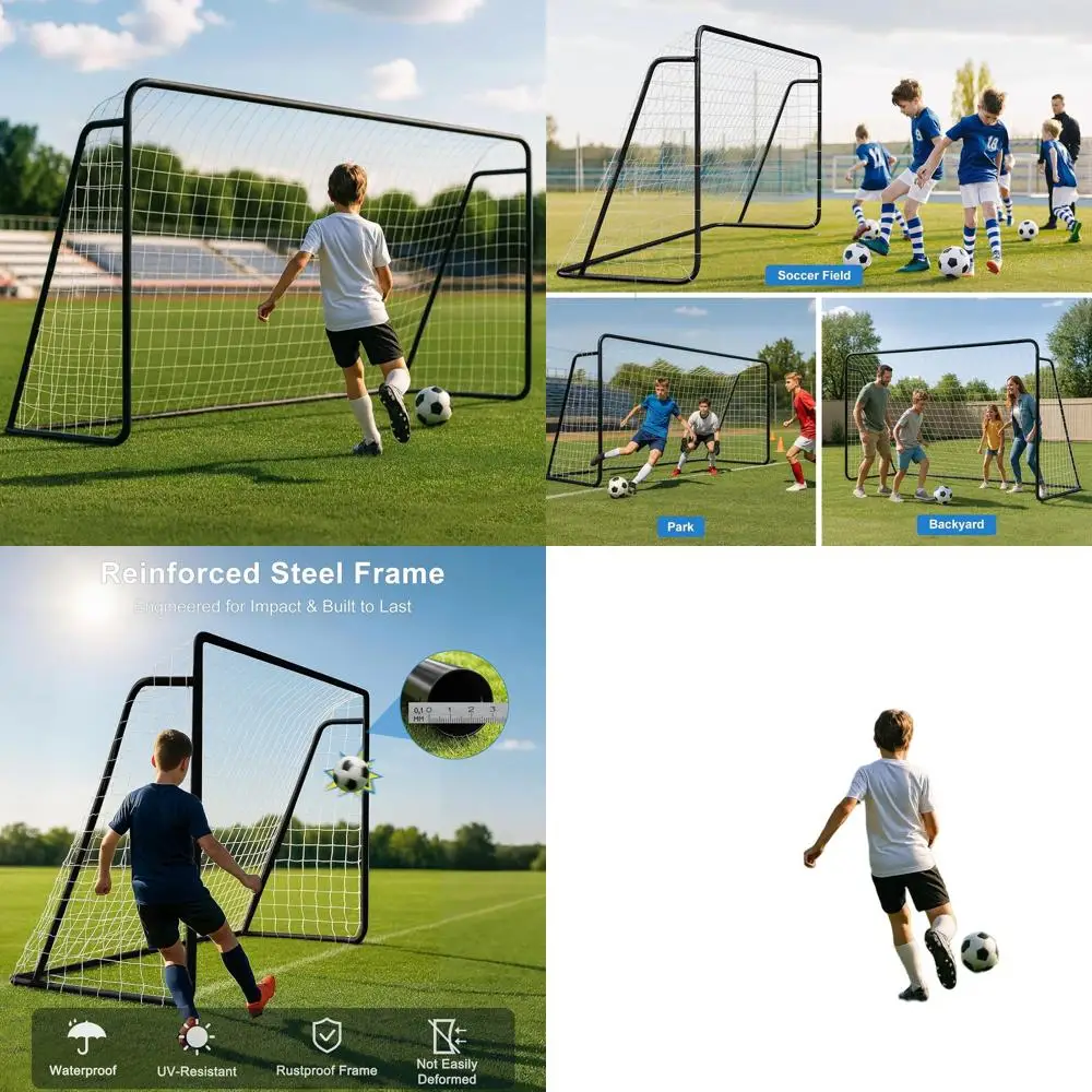 

Versatile Soccer Goals: 6x4 to 24x8 for Backyard, Youth & Adult Training
