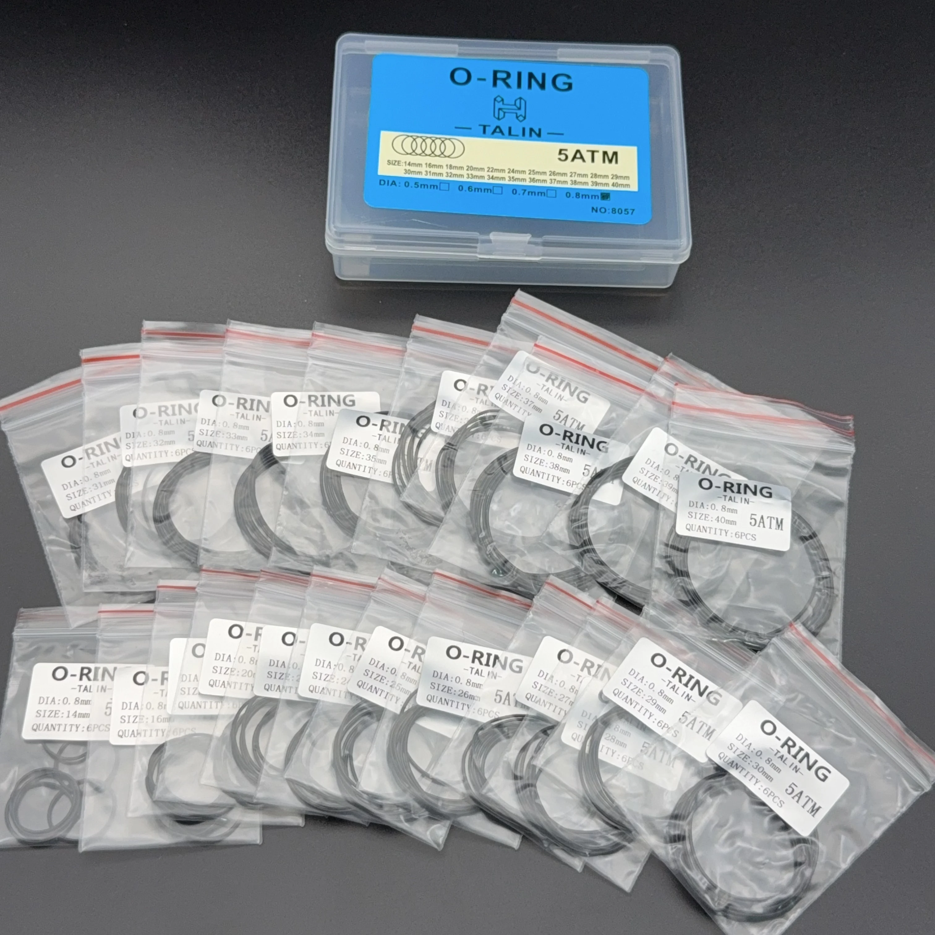 Watch Back Cover Waterproof Ring O-ring Bottom Coversealing Ring Box 0.5/0.6/0.7/0.8mm Elastic Rubber Ringdust Ring Watch Parts