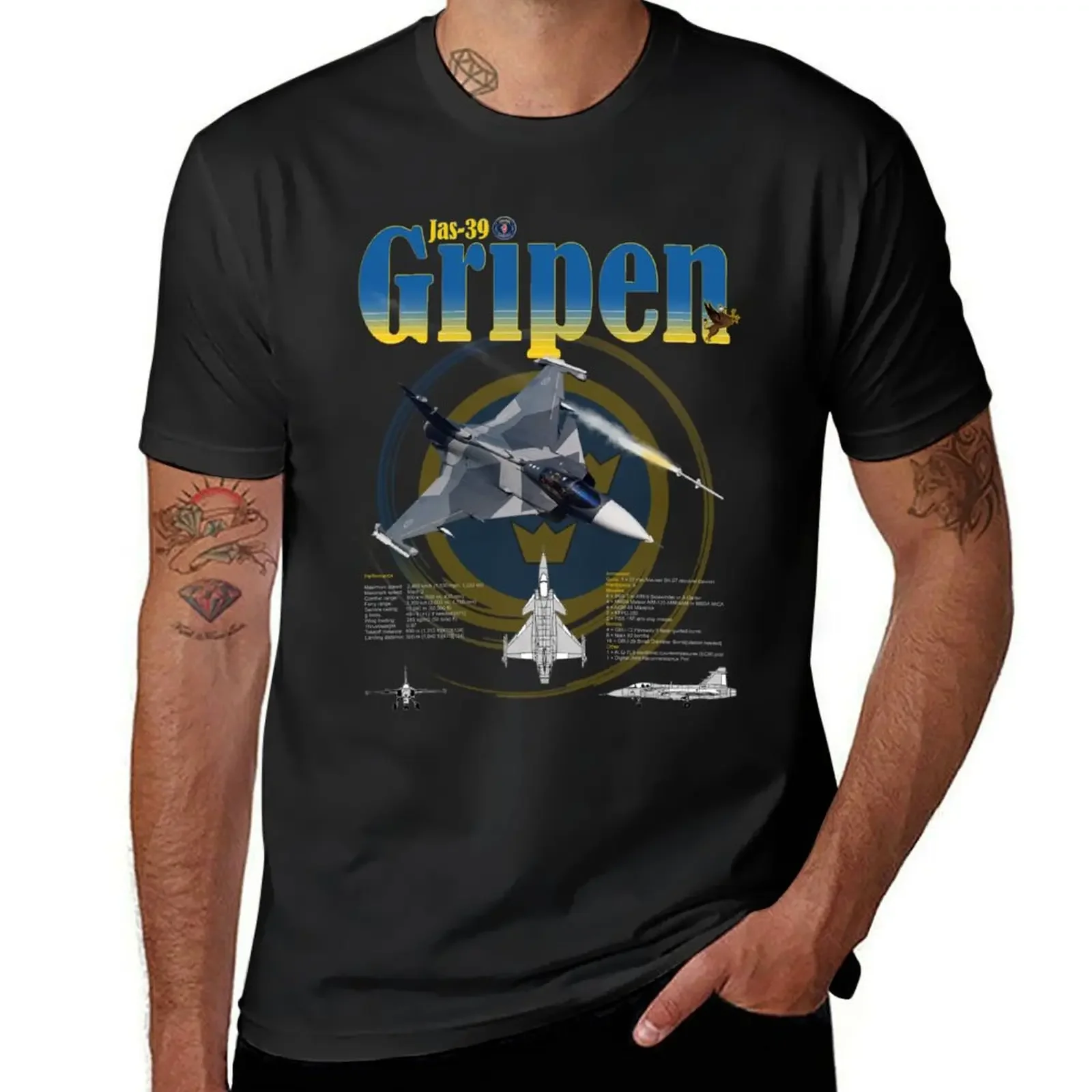 Saab JAS-39 Gripen - T-Shirt cute clothes cheap stuff plain t shirts men