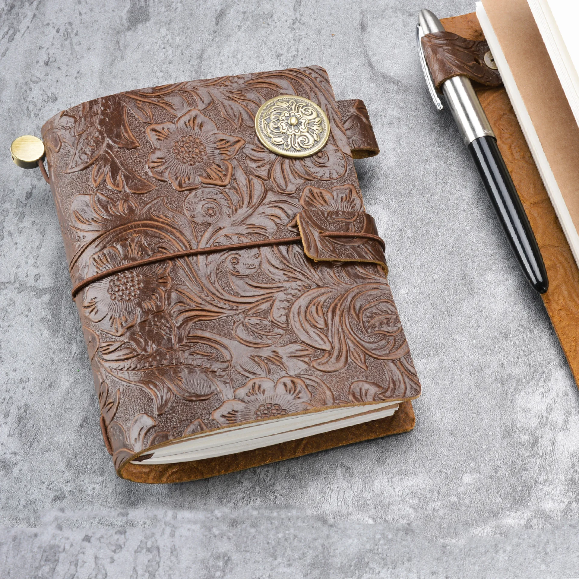 Genuine Leather Journal Travel Notebook Retro Handmade Diary Portable Sketchbook Teacher Gift School Office