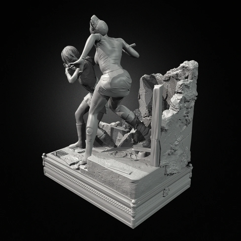 La altura del hombre 38mm 50mm 75mm soldado de resina dominio de Terror incoloro autoassembly TD-7509 /3D