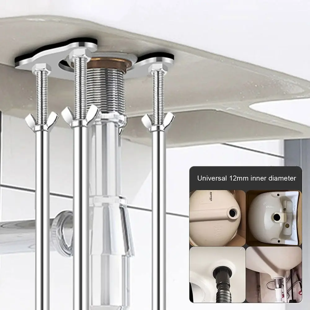 1Pcs Adjustable Undermount Sink Bracket Set Easy Installation Portable Sink Support Legs Antislip Wash Basin Bracket