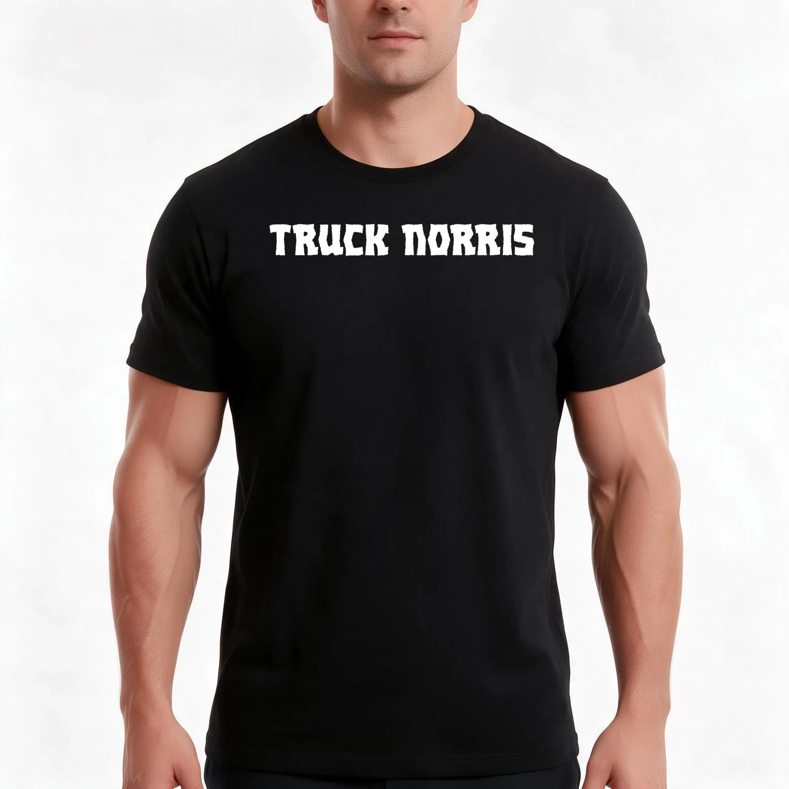 Truck Norris: The Ultimate Bumper Sticker T-Shirt, Summer Casual Cotton Tee, Oversized Streetwear Tops, Vintage Graphic Print