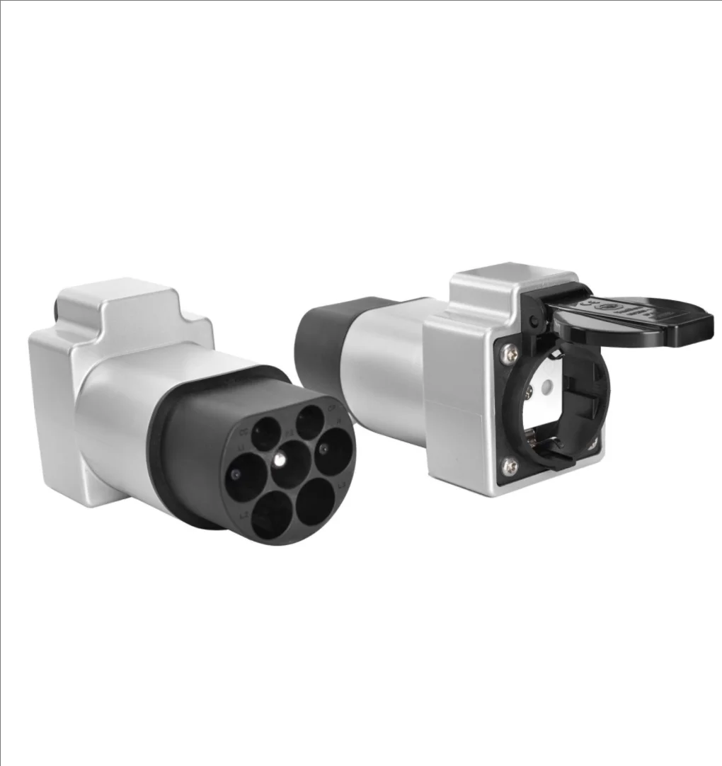 GBT V2L Adapter Schuko UK Israel Socket 16A GB/T Electric Vehicle Load Cable Adapter New EV Discharging Outlet Chinese Brand