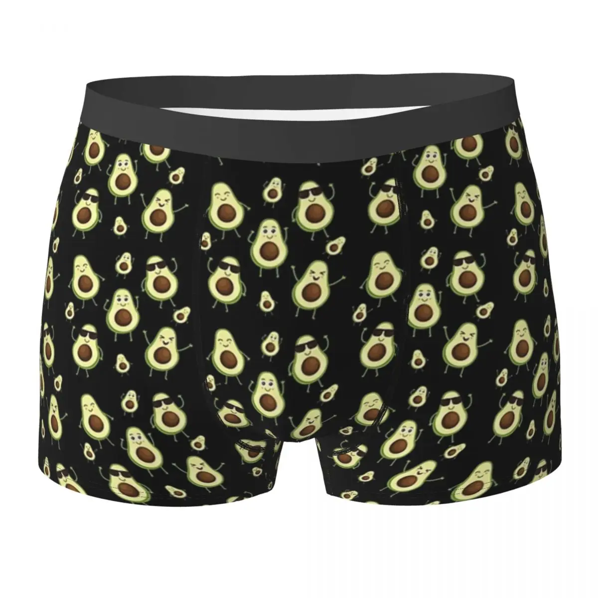 Cute Abacate Pattern Underwear para Homens, Boxer, Cuecas, Calcinhas, Respirável, Presentes de Namorado