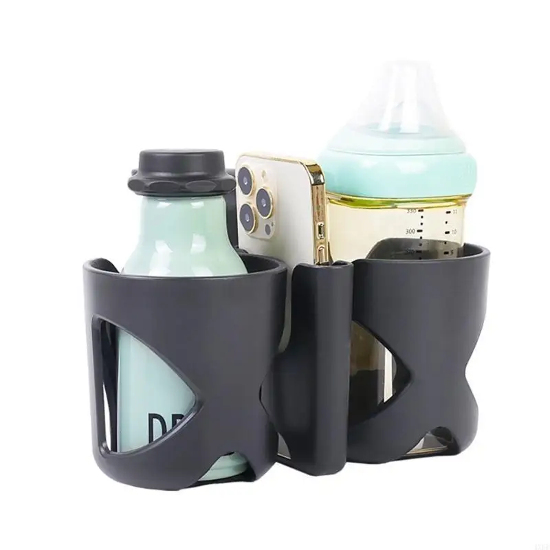 Milk Bottle & Phone Stand 3-in-1 Organizers Efficient Travel Partner ABS Rack & Cup Holder set for Vehicle