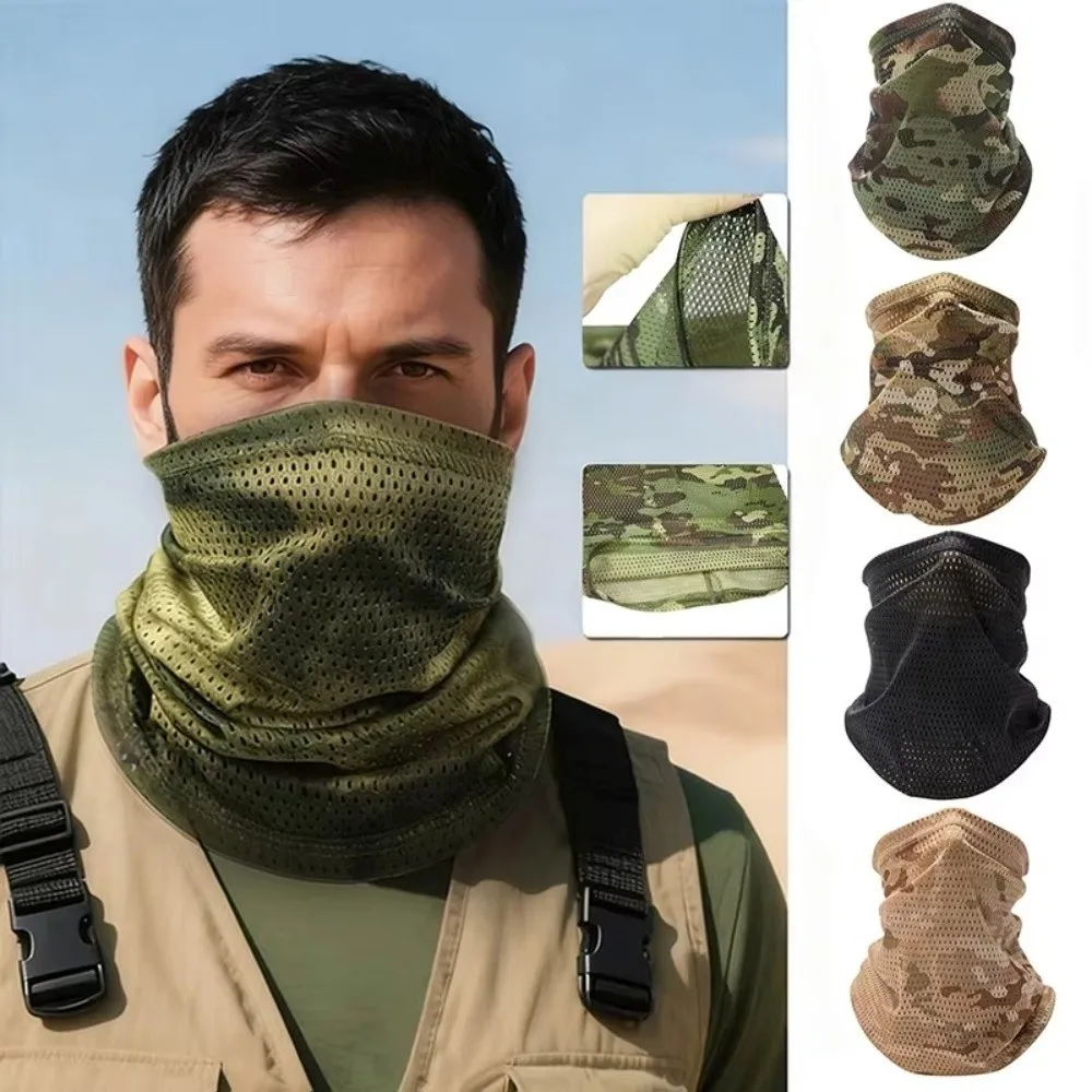 Multifunktionales Großmaschiges Gesichtstuch Atmungsaktives Schlauchbandana Dehnbares Gewebe Leichtes Halstuch für Outdoor-Sport