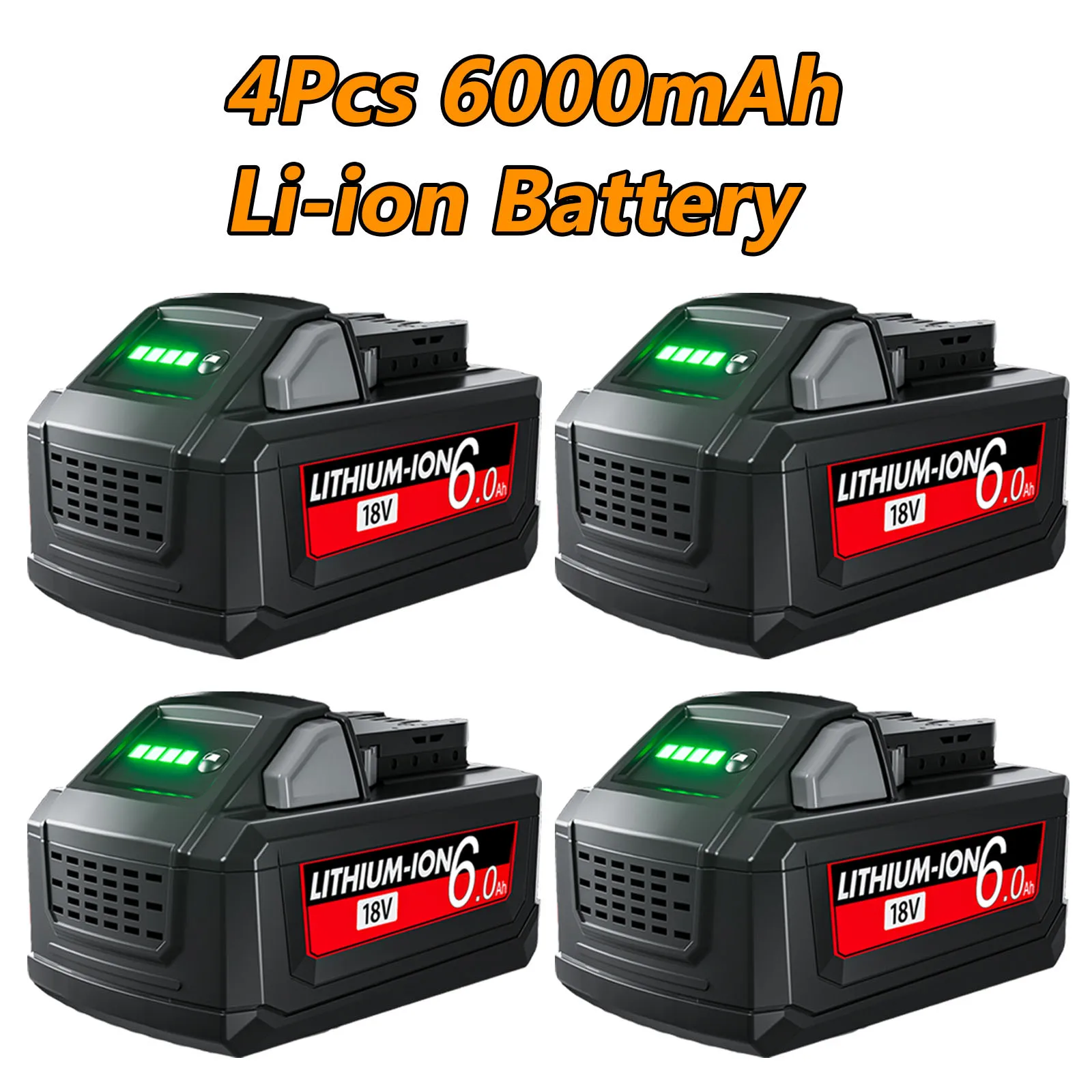 Voor Milwaukee M18 6000mAh Batterij 18V Li-Ion M18B5 48-11-1860 48-11-1850 48-11-1840 48-11-1830 48-11-1820 Vervangende Batterijen