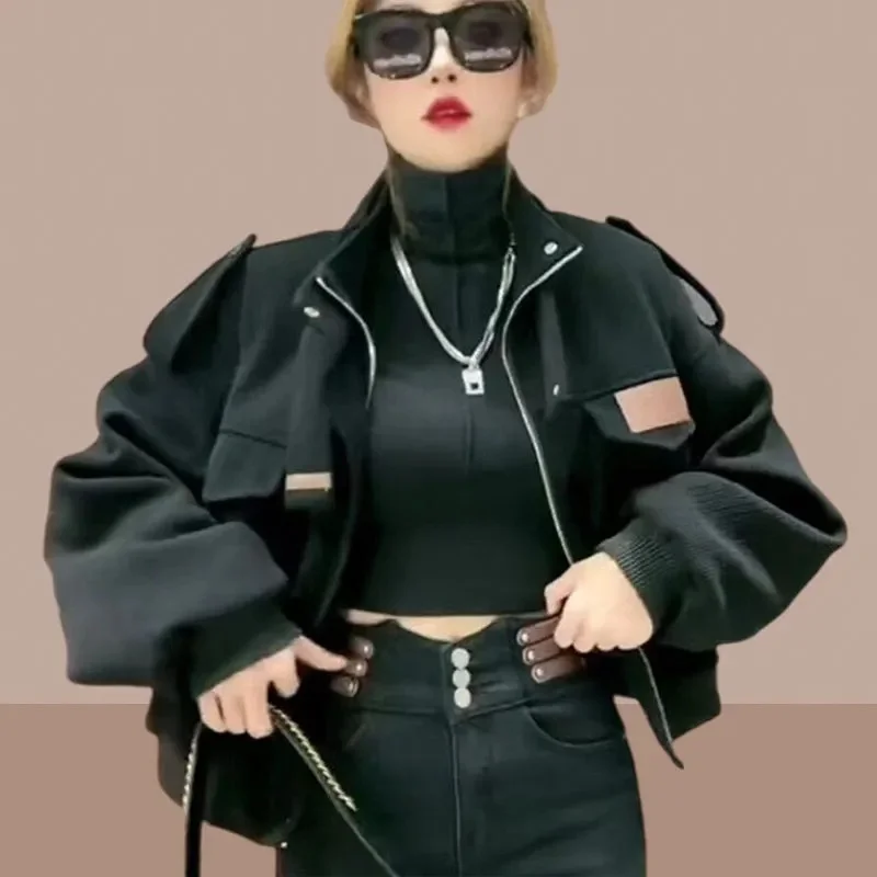 

High-Quality Jacket Ladies 2025 Spring Autumn New Fashion Baseball Uniform Coat Women's Short Outwear Leisure Work Overwear Tops