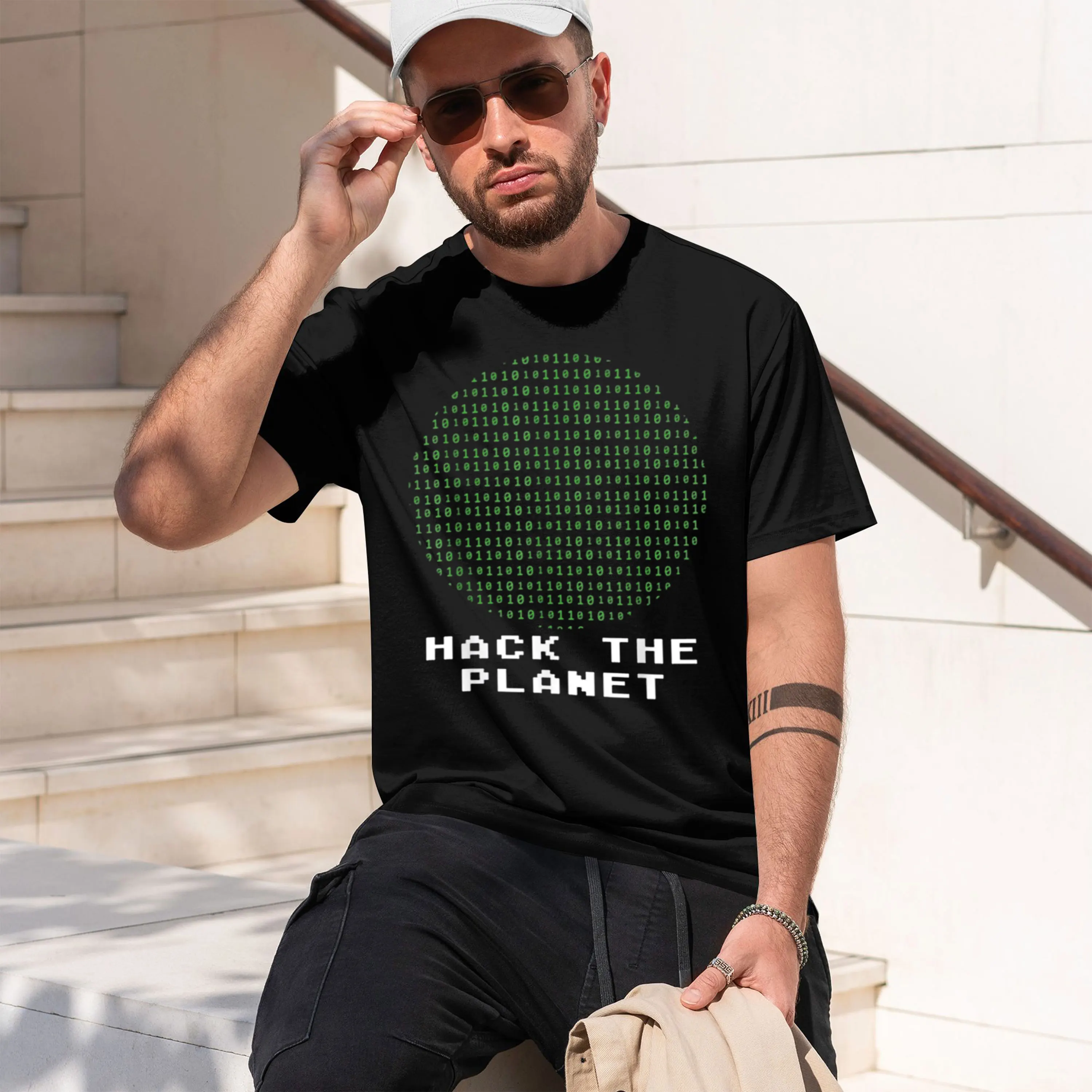 Hack The Planet ary Code Computer Hacking Cg Hacker Grh Shirts Men th Clothes Goth Style 2026 New Model Short-sleeve crewneck T-