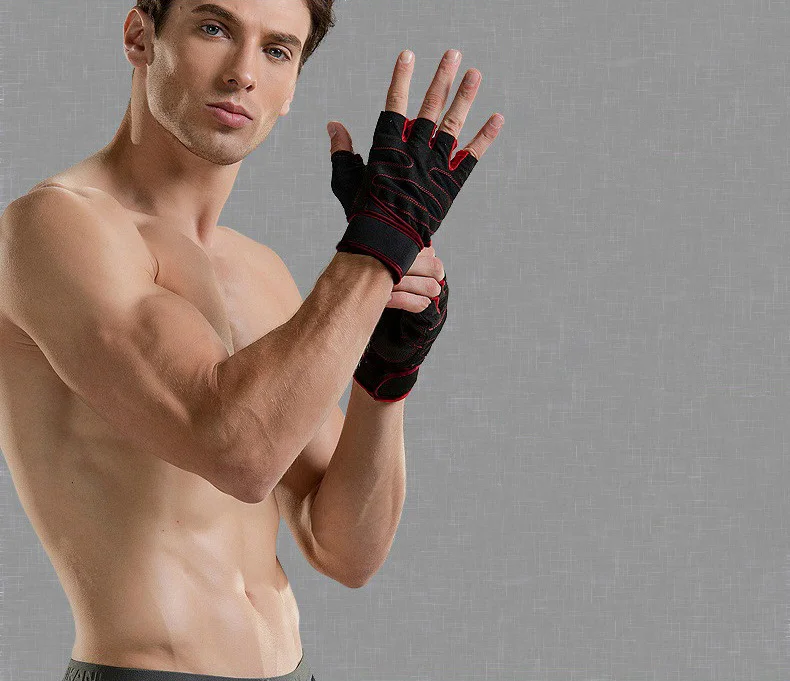 Gym Handschuhe für Männer Frauen Fitness Gewichtheben Armband Handschuhe Bodybuilding Training Sport Übung Radfahren Handschuh Stoßfest – Detail 10