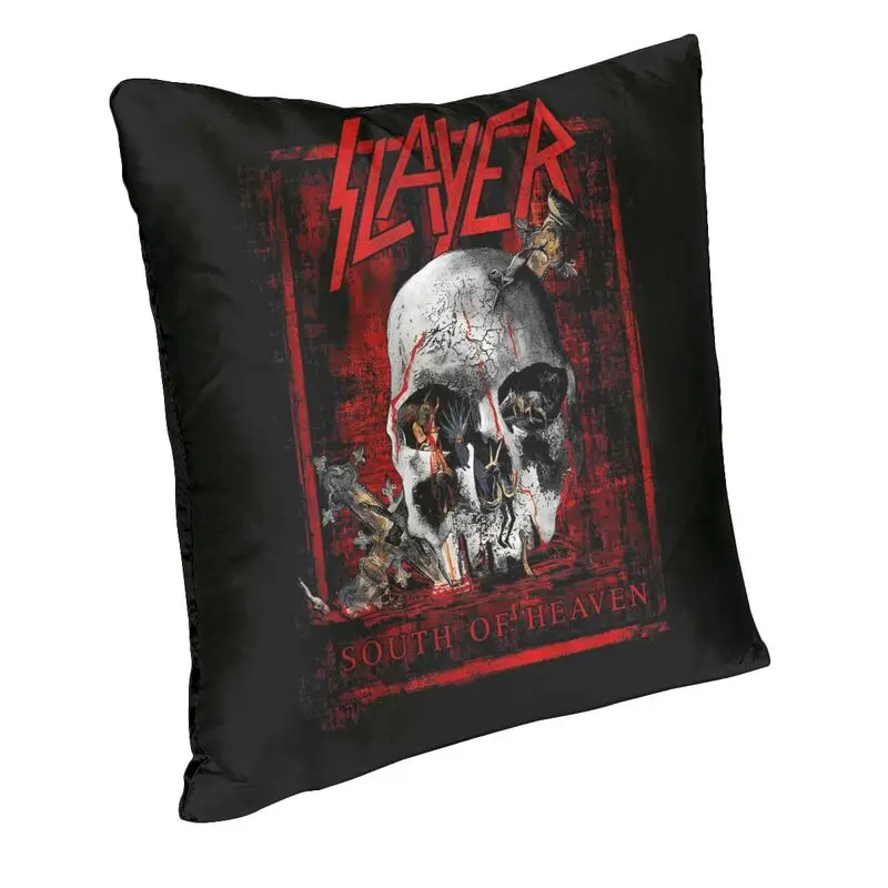 Fashion Slayers Thrash Metal Band Cushion Covers 40x40cm Soft Throw Pillow Case for Sofa Car Square Pillowcase Home Decor