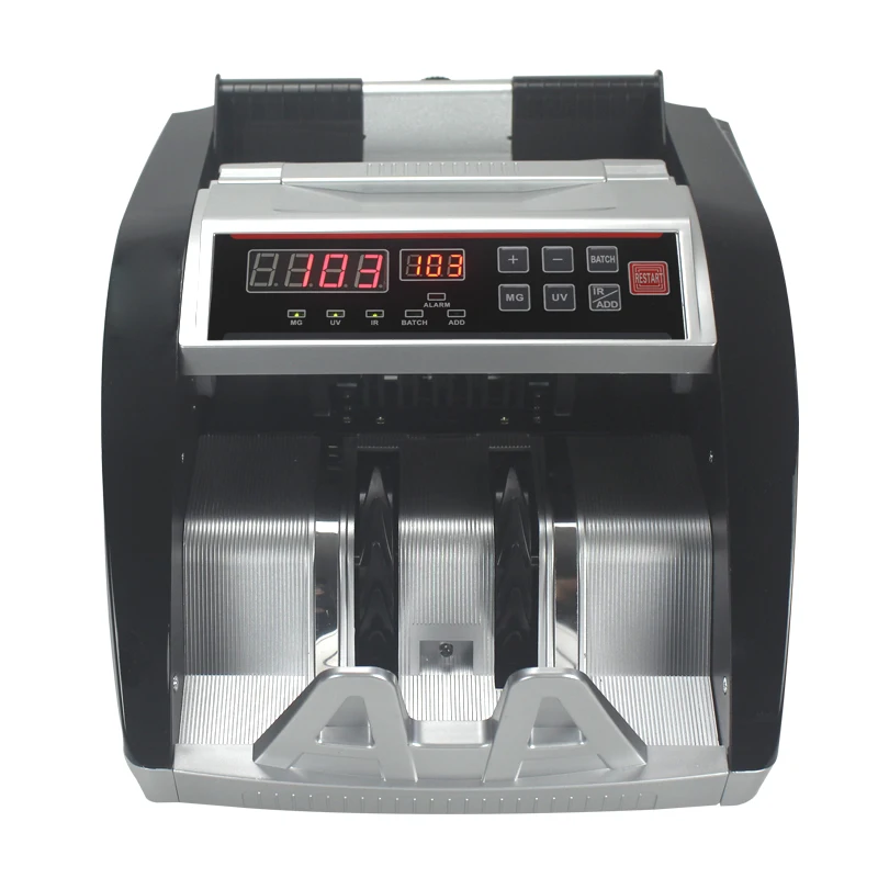 Imagem -02 - Recarregável Money Counting Machine Bill Cash Bank Note Counter Detector com Bateria Multi Idiomas 5800c