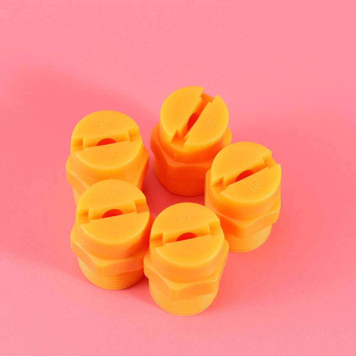 

5pcs Plastic Fan Spray Nozzle Yellow Pp Tip For Home Garden Cleaning High Impact Flat Mist Sprayer Connector Hose Adaptor
